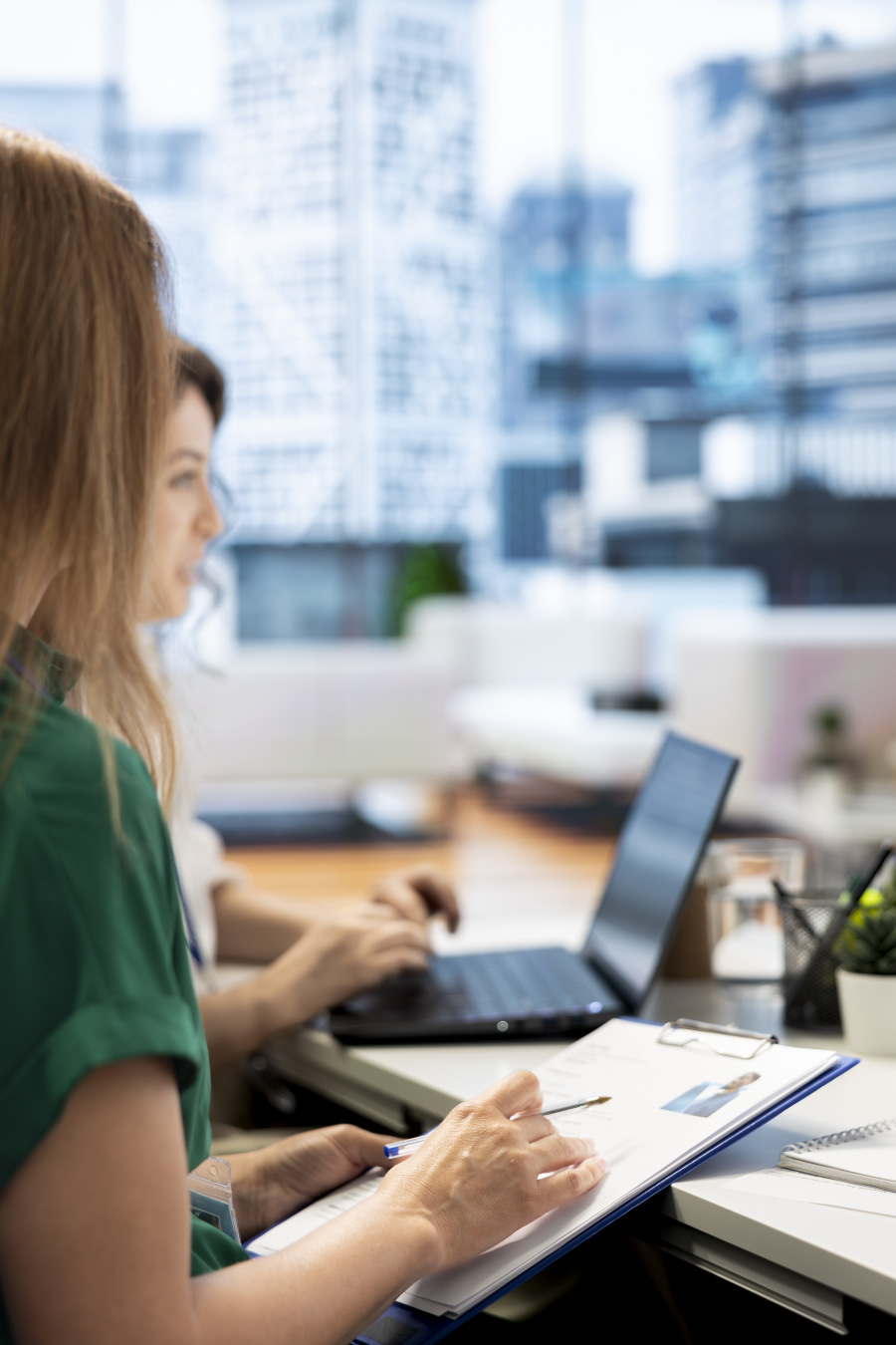 HR colleagues doing screening, determining if job candidate is qualified